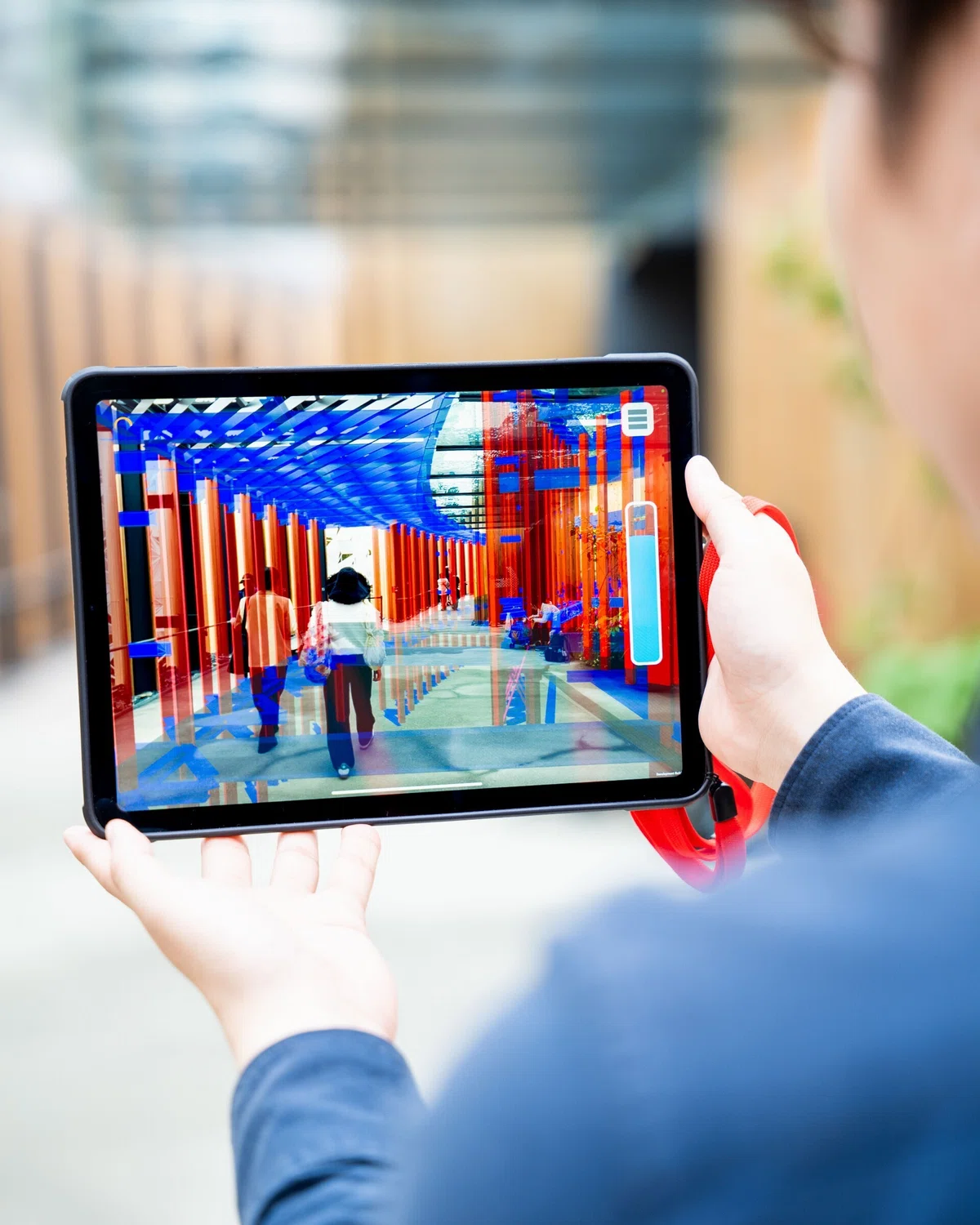 VPS タブレットで構造の部材のみを表示している様子